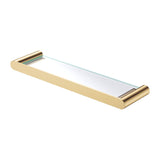 Fienza 88907UB Empire Slim Shower Shelf, Glass, Urban Brass