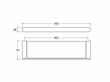 Fienza 88907UB Empire Slim Shower Shelf, Glass, Urban Brass