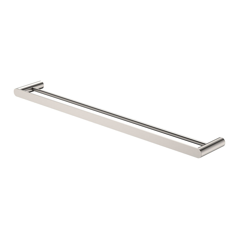 Fienza 88908800BN Empire Slim Double Towel Rail, 800mm, Brushed Nickel