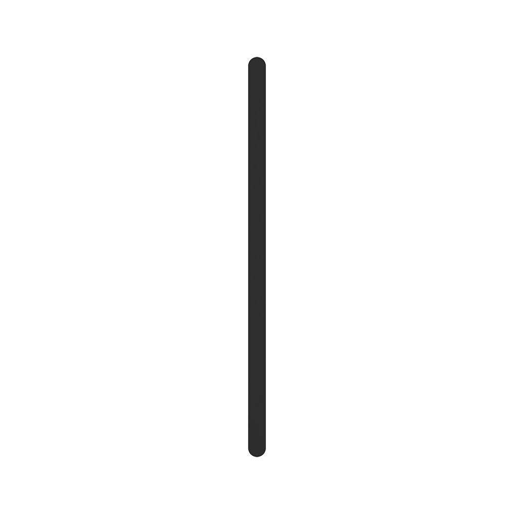 Fienza 889900B Empire Slim Vertical Heated Towel Rail, 12V 900mm, (1 Bar), Matte Black