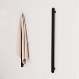 Fienza 889900B Empire Slim Vertical Heated Towel Rail, 12V 900mm, (1 Bar), Matte Black