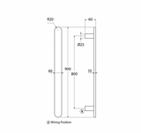 Fienza 889900 Empire Slim Vertical Heated Towel Rail, 12V 900mm, (1 Bar), Chrome