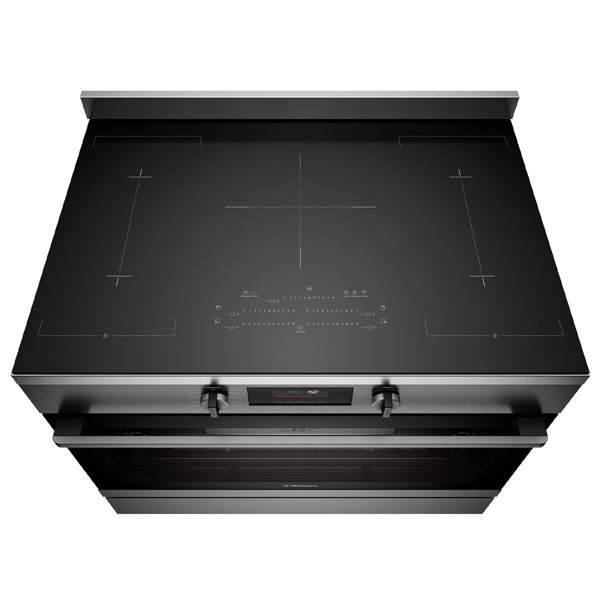 Westinghouse WFE9756DD 90cm Electric Freestanding Oven with Induction Cooktop, Dark Stainless Steel - Factory Seconds