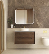 Otti Byron Sable Walnut Wall Hung Vanity