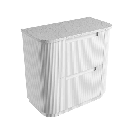 Aulic 900mm Curva Floorstanding Vanity with Solid Surface Top Snow Top CA57-900-ST46FT Vanity Units