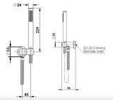 Greens Rocco Pin Hand Shower, Chrome, 90405122CP