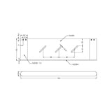Nero NR9087ABN Bianca Metal Shower Shelf - Brushed Nickel