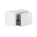 Fienza 90CM Mila Curved Satin White 900 Wall Hung Cabinet - Special Order