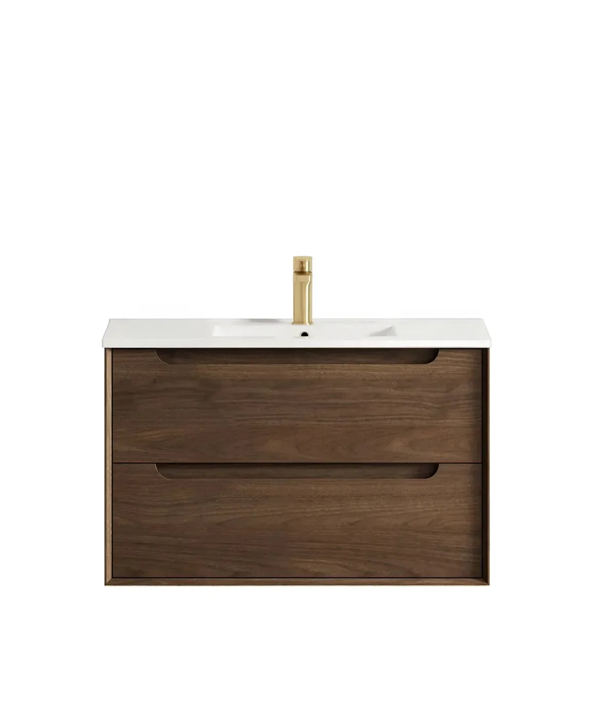 Otti Byron Sable Walnut Wall Hung Vanity