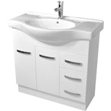 Fienza Antonio 90Ekwr 900Mm White Vanity Unit Solid Doors Right Draws - Special Order Units