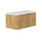 Fienza 90US-C Minka Curved Scandi Oak 900 Wall Hung Cabinet - Special Order