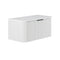 Fienza 90UW-C Minka Curved Satin White 900 Wall Hung Cabinet - Special Order