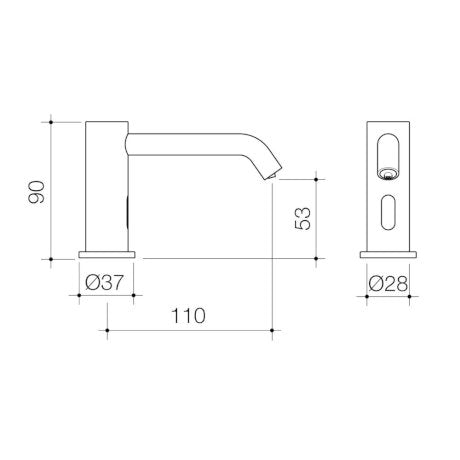Caroma 96390C Liano II Hob Mounted Electronic Hands-free Soap Dispenser - Chrome