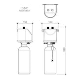 Caroma 96390C Liano II Hob Mounted Electronic Hands-free Soap Dispenser - Chrome