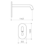 Caroma 96391GM Liano II – Sensor Wall Mounted Soap Dispenser Kit - Gun Metal