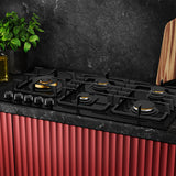 AEG HGC9566BB 90cm Natural Gas Cooktop with Wok Burner - AEG Factory Seconds