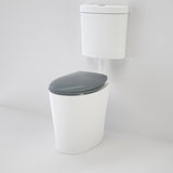 Caroma 982942AG Care 610 Cleanflush Connector P Trap Suite with Caravelle Double Flap Seat Anthracite Grey - Special Order