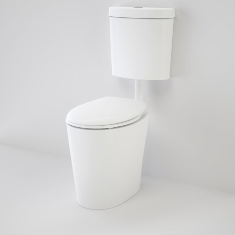 Caroma 982942W Care 610 Cleanflush Connector P Trap Suite with Caravelle Double Flap Seat White - Special Order
