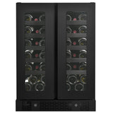 Artusi AWC36BV Dual Zone Wine Fridge, 36 Bottle, Double Door, Matte Black