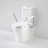 Caroma 985300ARW Opal Cleanflush Easy Height Wall Faced Close Coupled Suite with Double Flap Seat and Armrest - Special Order