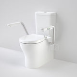 Caroma 985300ARWNCL Opal Cleanflush Easy Height Wall Faced Close Coupled Suite with Double Flap Seat and Nurse Call Armrest Left - Special Order