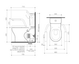 Caroma 985700ARAGNCR Opal Cleanflush Easy Height Wall Faced Close Coupled Suite with Double Flap Seat Grey and Nurse Call Armrest Right - Special Order