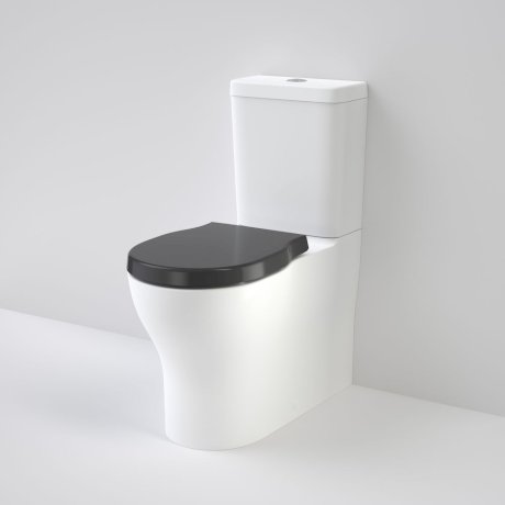 Caroma 985600BL Opal Cleanflush Easy Height Wall Faced Close Coupled Suite with Double Flap Seat Black - Special Order