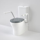 Caroma 985700ARAGNCL Opal Cleanflush Easy Height Wall Faced Close Coupled Suite with Double Flap Seat Grey and Nurse Call Armrest Left - Special Order