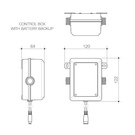 Caroma 99675B6A Urbane II Sensor 180mm Wall Outlet Kit - Matte Black - Special Order