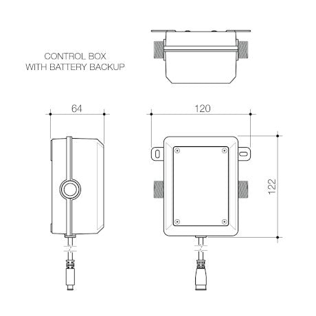 Caroma 99677B6A Urbane II Sensor 220mm Wall Outlet Kit - Matte Black - Special Order