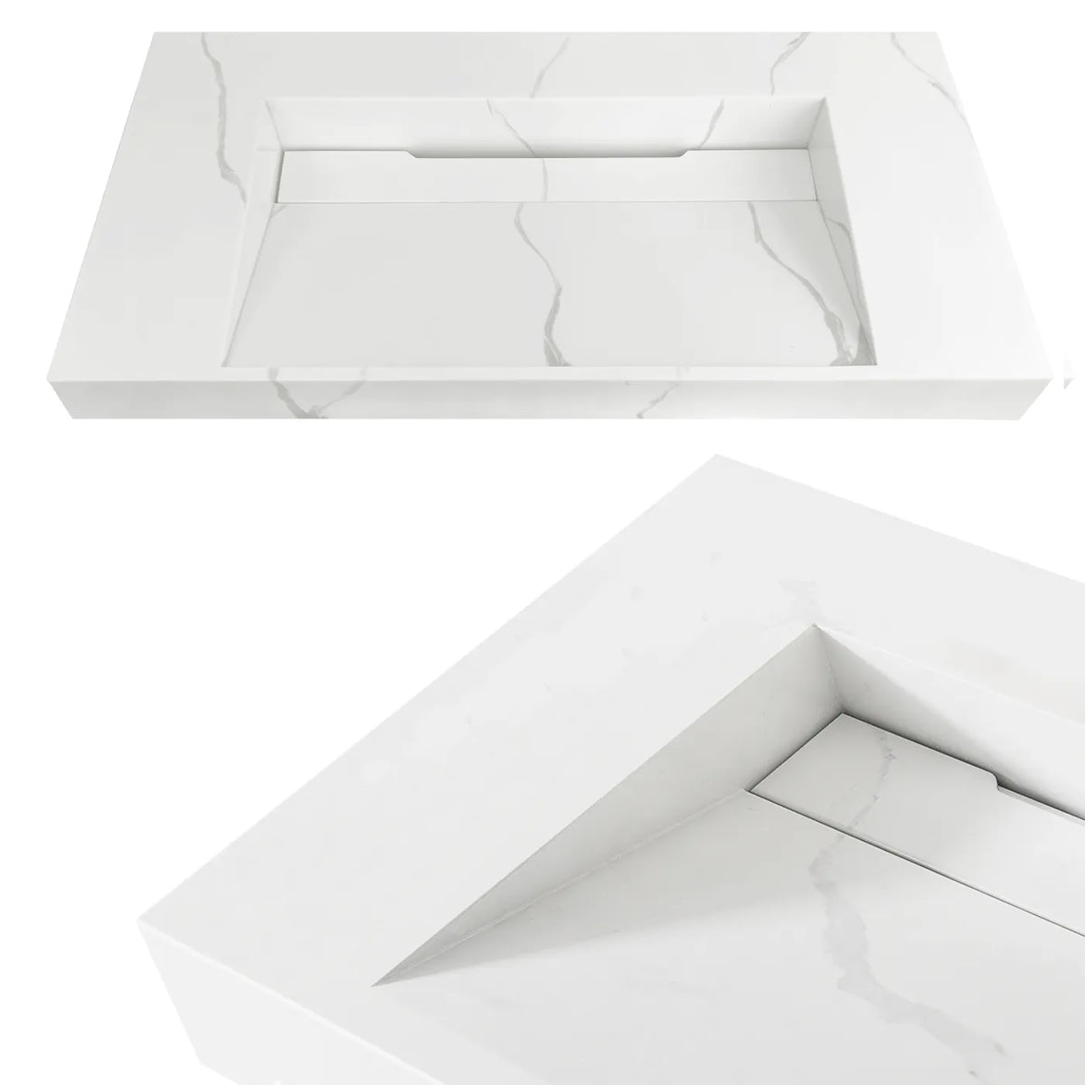 Otti Moonlight Wall Hung Vanity, Satin White