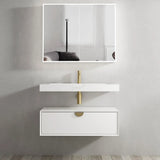 Otti Moonlight Wall Hung Vanity, Satin White