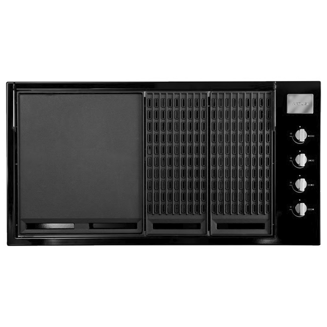 Artusi ABBQ1B 1046mm BBQ Built In Gas 4 Burner, Black