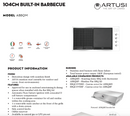 Artusi ABBQM BBQ Built In Gas 4 Burner 1046mm, Stainless Steel