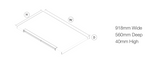 Artusi ABFLATMB BBQ Flat Lid, (Lid Only), Matte Black