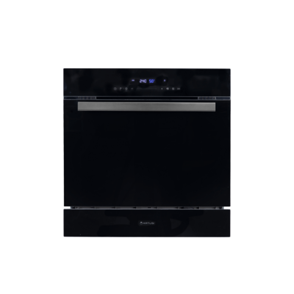 Artusi ADW5608B Built-In 60cm Dishwasher, Black Glass