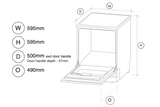 Artusi ADW5608W Built-In 60cm Dishwasher, White Glass