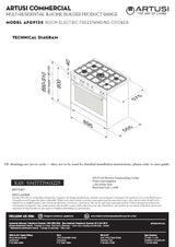 Artusi AFG913X/1 90cm Stainless Steel Dual Fuel Freestanding Stove