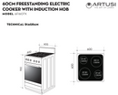 Artusi AFI607X 60cm Induction Stove, Stainless Steel