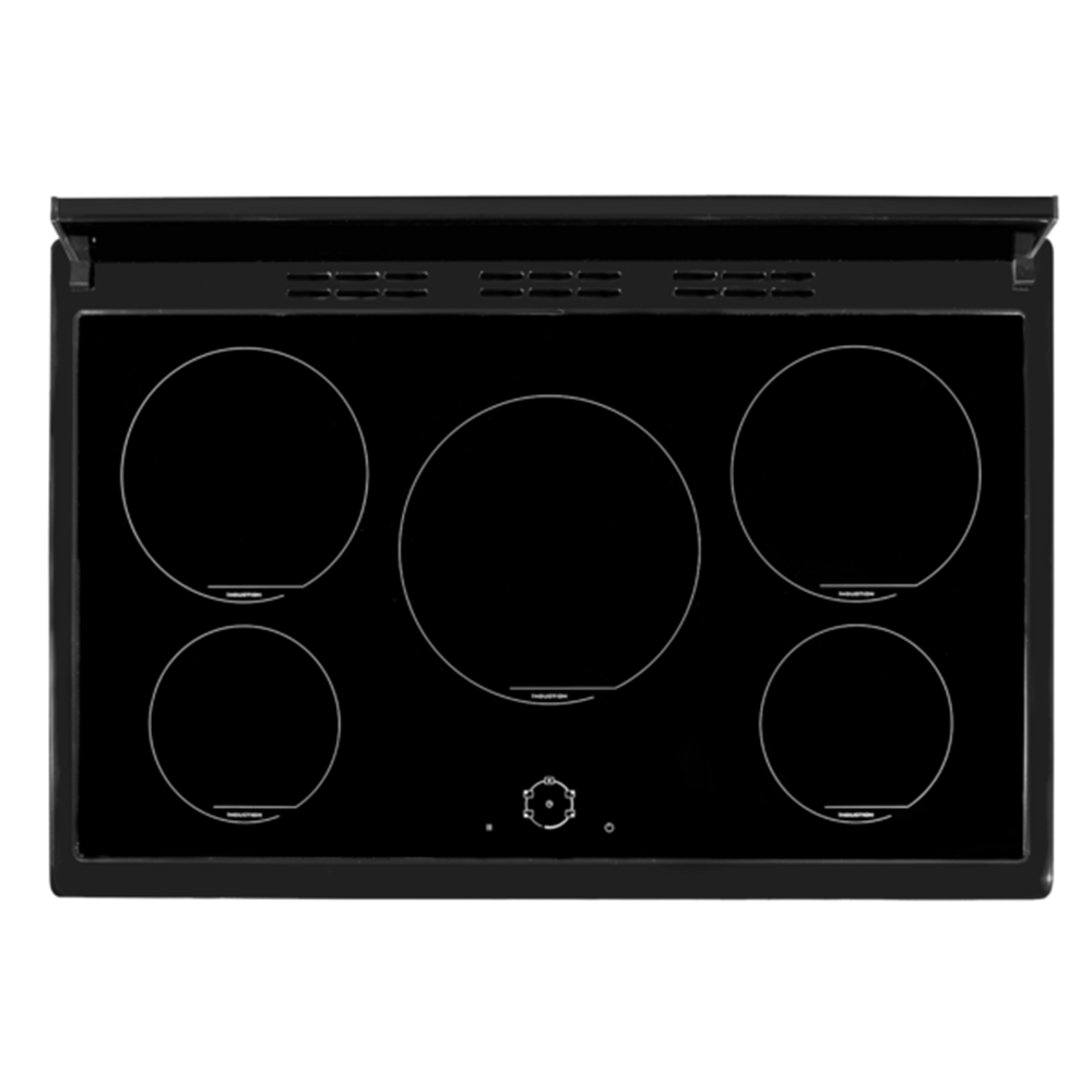 Artusi AFIR935B 90cm Induction Range Stove & 3 Door Electric Oven, Matte Black