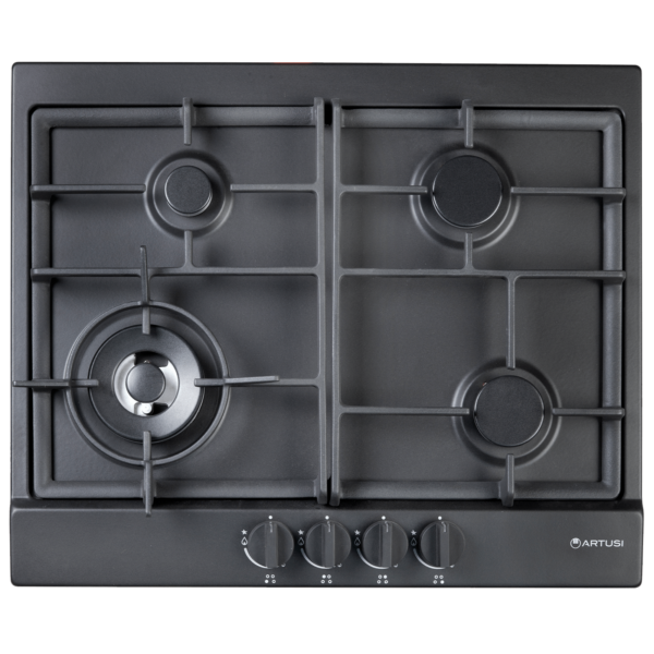 Artusi AGH65MB 60cm Black Finish Gas Cooktop