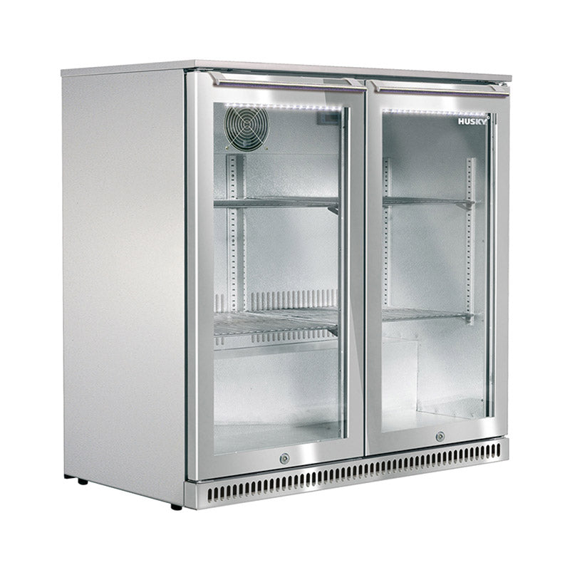 Husky 190L Double Door Alfresco Drinks Chiller With Anti-Condensation Doors In S/Steel ALF-C2-840