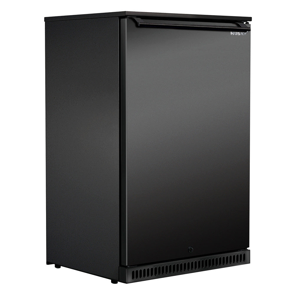 Husky 118L Single Solid Door Alfresco Outdoor Drinks Chiller in Black ALFC1SDBLK840