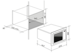 Artusi AMC34BI 32L Built-In Convection Microwave Oven, 1000W, Stainless Steel