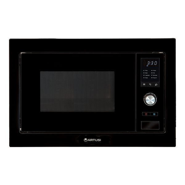Artusi AMG28TKB 28L Built-in Microwave with Trim Kit, 900W, Black Glass