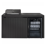 Artusi AOKP2BEVICE Piazza 3-Burner Outdoor Kitchen with Beverage Cooler and Ice Maker