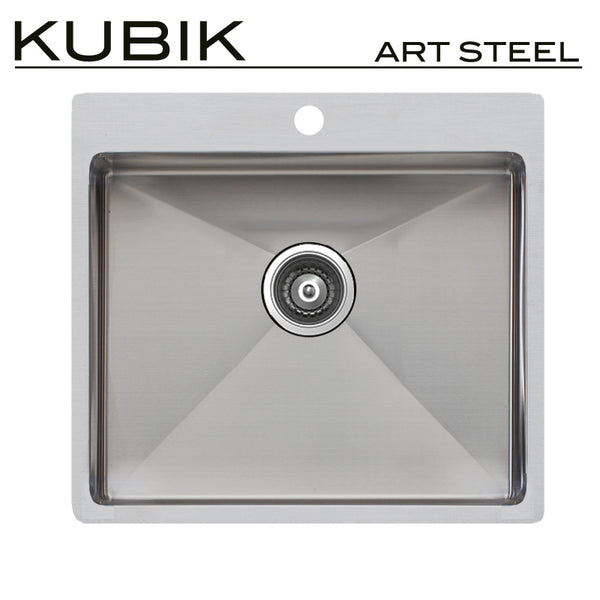 Kubik ArtSteel ART5550R15 Stainless Steel Sink with Tap Hole