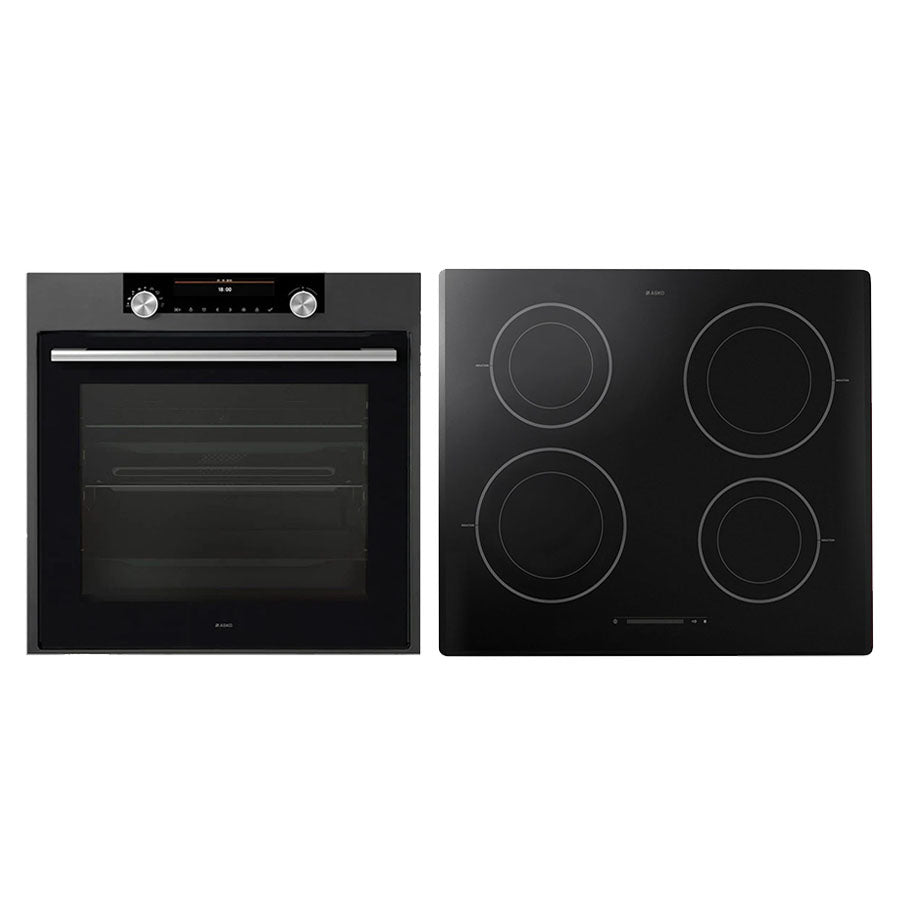 ASKO 60cm Anthracite Electric Oven & Induction Cooktop Bundle, ASKO02 - New Clearance