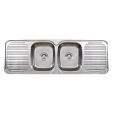 Seima 191575 Acero 002 Double Bowl & Double Drainer Sink, One Taphole