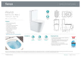 Fienza K314A-2 Aluca Tornado Flush Back-to-Wall Toilet Suite - Slim Seat